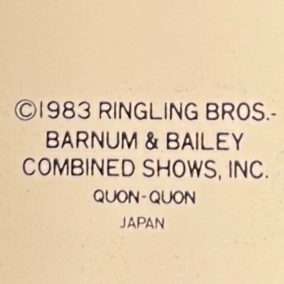 Vintage Ringling Bros. and  BARNUM & BAILEY CIRCUS 1983 ~  Quon-Quon ~ Japan - Picture 6 of 6